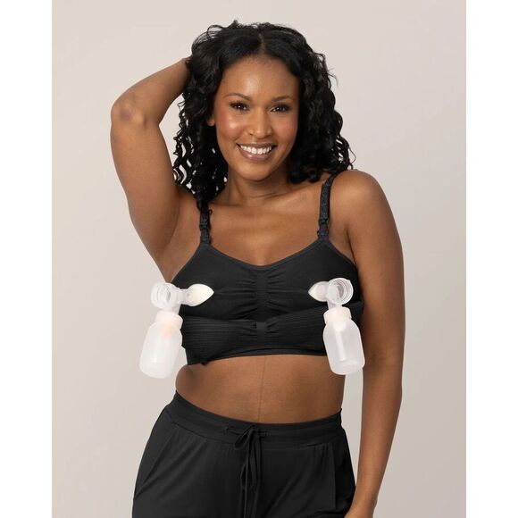 Kindred Bravely Sublime Hands-Free Pumping & Nursing Bra in Black Large - Picture 1 of 8